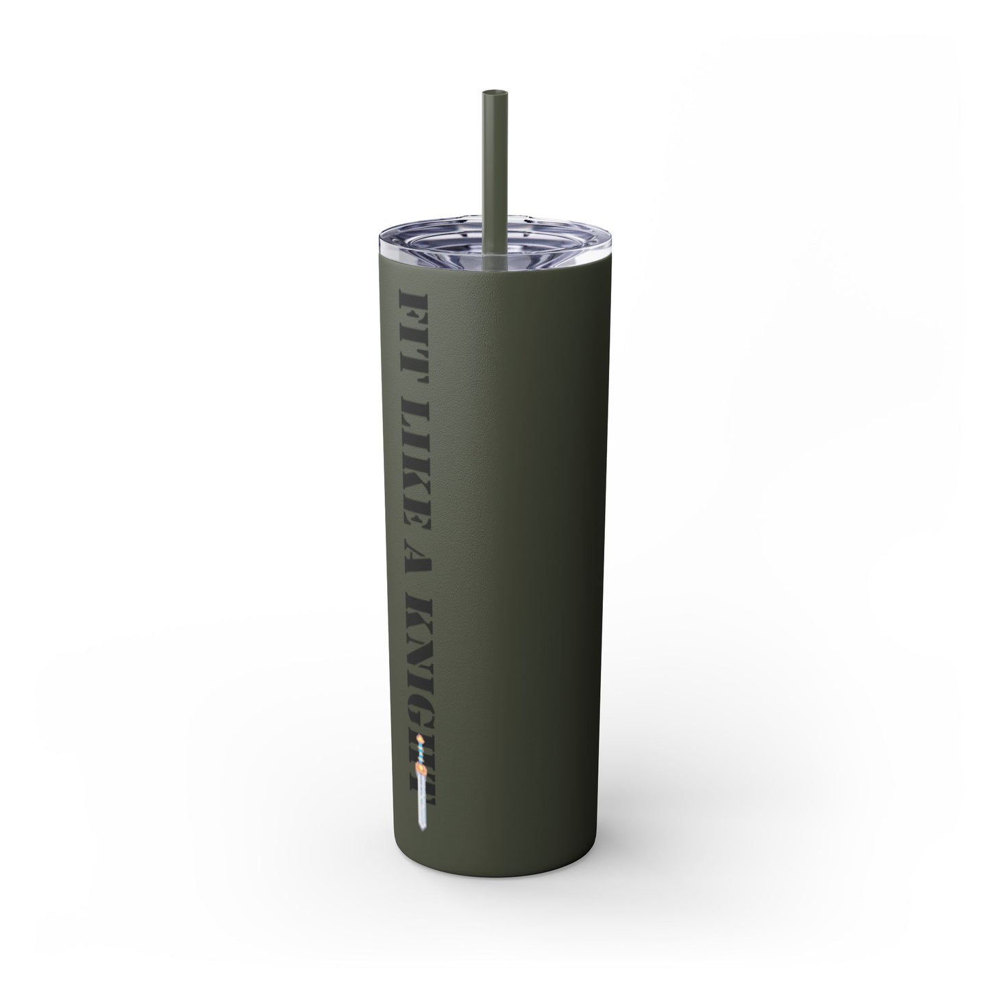 Fit Like a Knight Tumbler with Straw, 20oz