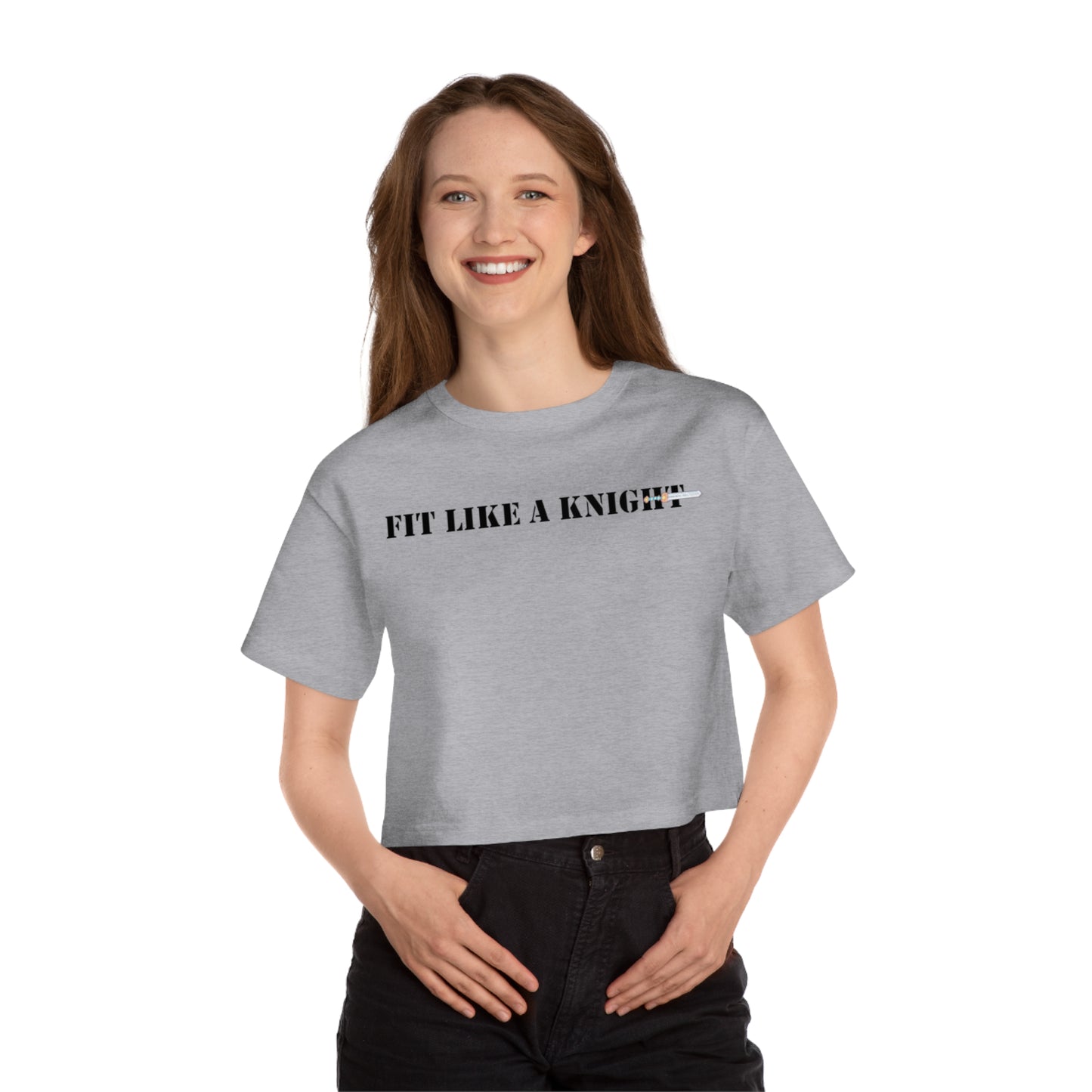 Fit Like a Knight Cropped T-Shirt