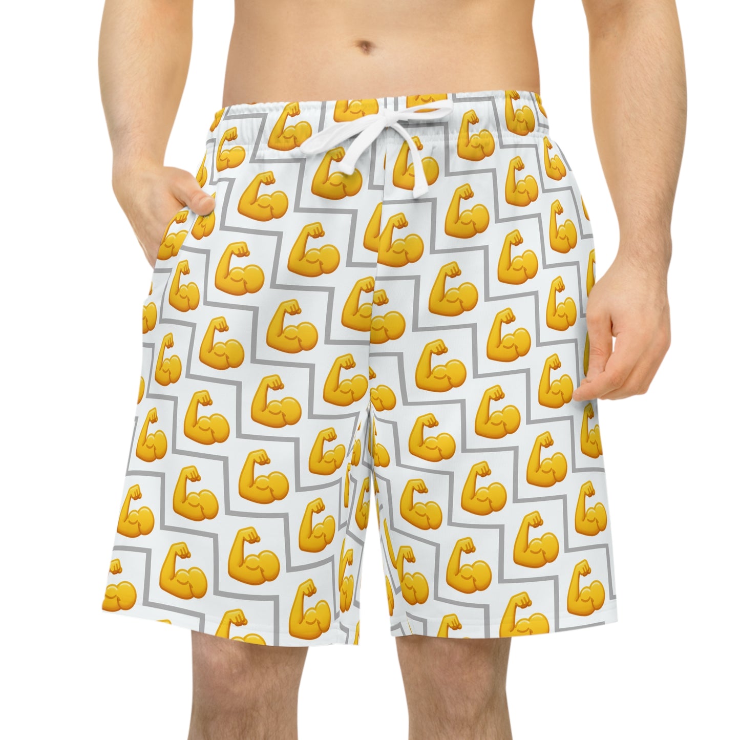 MUSCLE Emoji Athletic Long Shorts