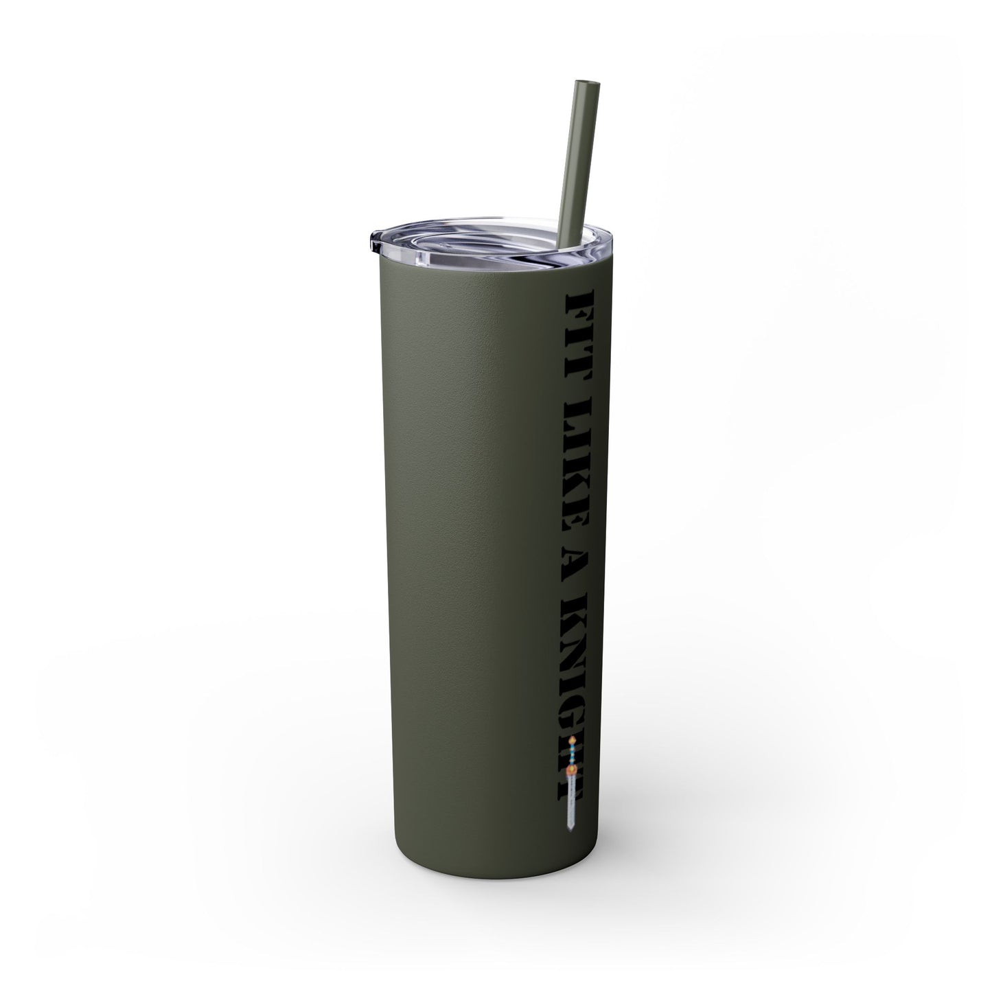 Fit Like a Knight Tumbler with Straw, 20oz