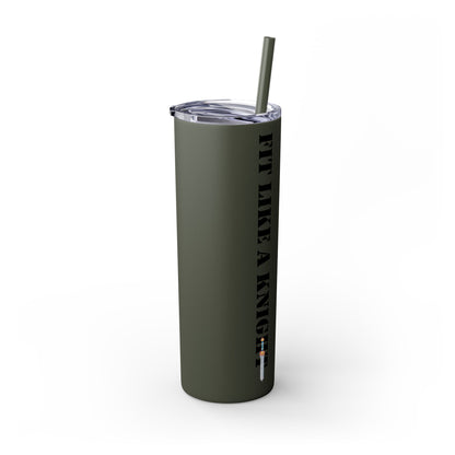Fit Like a Knight Tumbler with Straw, 20oz