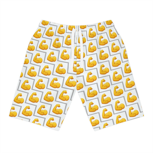 MUSCLE Emoji Athletic Long Shorts