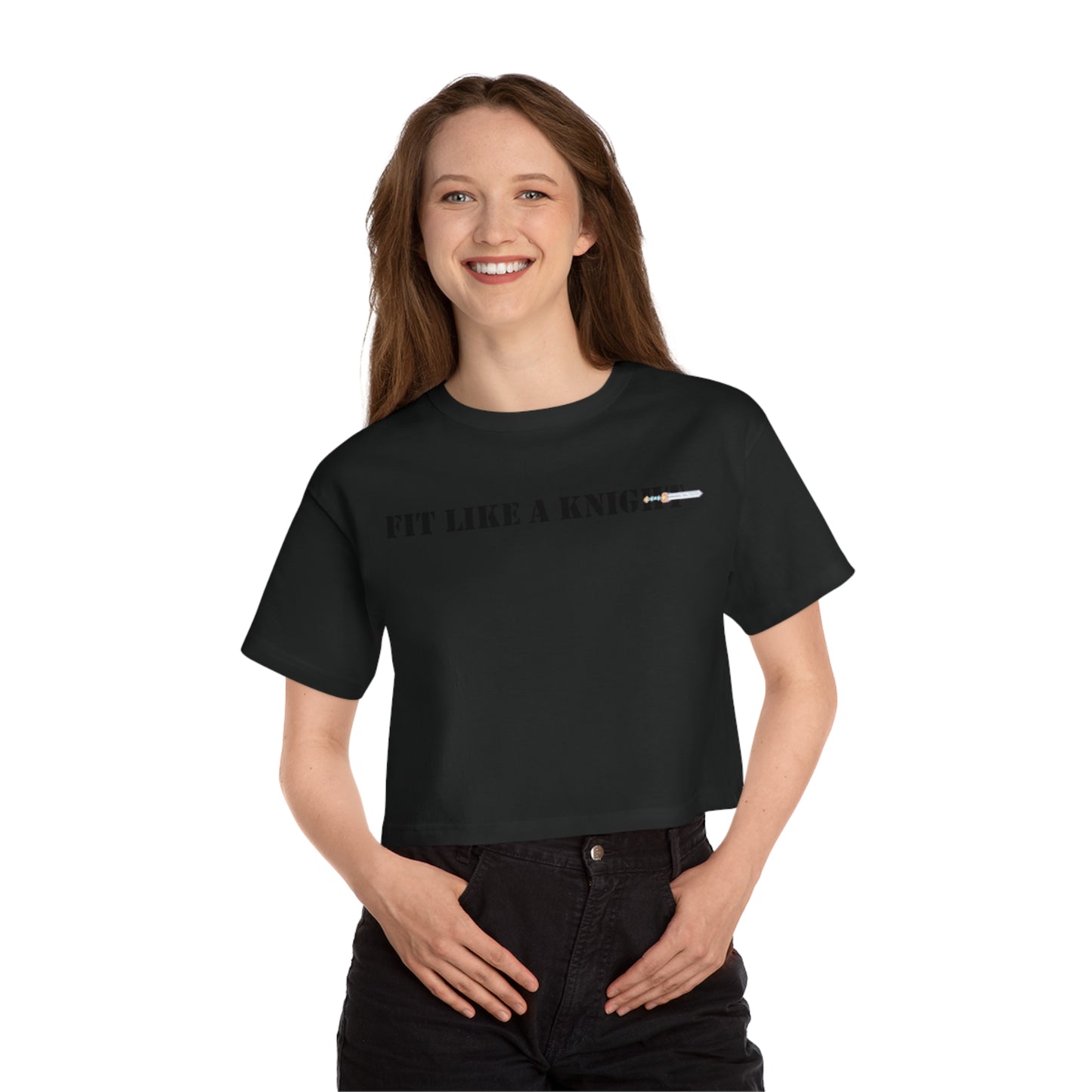 Fit Like a Knight Cropped T-Shirt