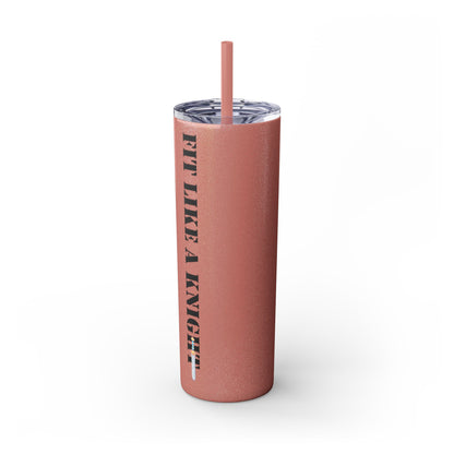 Fit Like a Knight Tumbler with Straw, 20oz